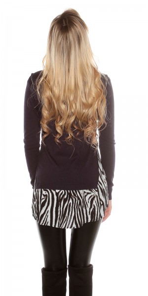 Koucla Trendy Koucla 2in1 FeinstrickPulli mit AnimalPrint Zeitlich begrenztes Angebot