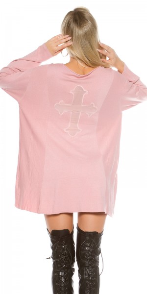 Koucla Trendy KouCla Oversize Pulli mit Mesh Kreuz Exklusive Angebote