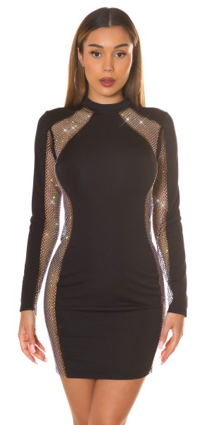 Koucla Sexy Koucla Langarm Minikleid mit Glitzer 50% Rabatt mit kostenlosem Versand