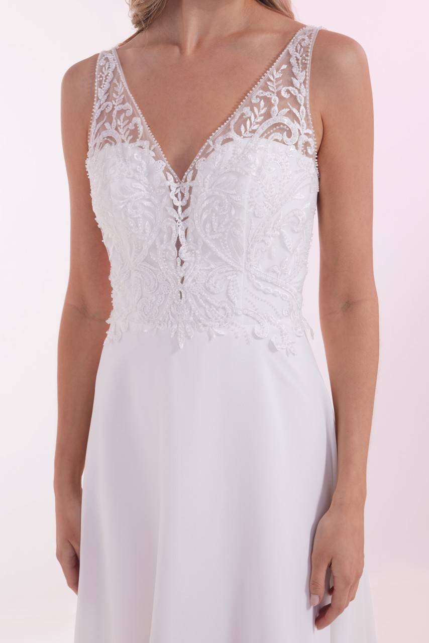 Laona OPULENT SPIRIT DRESS Besticktes Maxikleid mit V-Ausschnitt vorne und hinten VIP-Rabatte