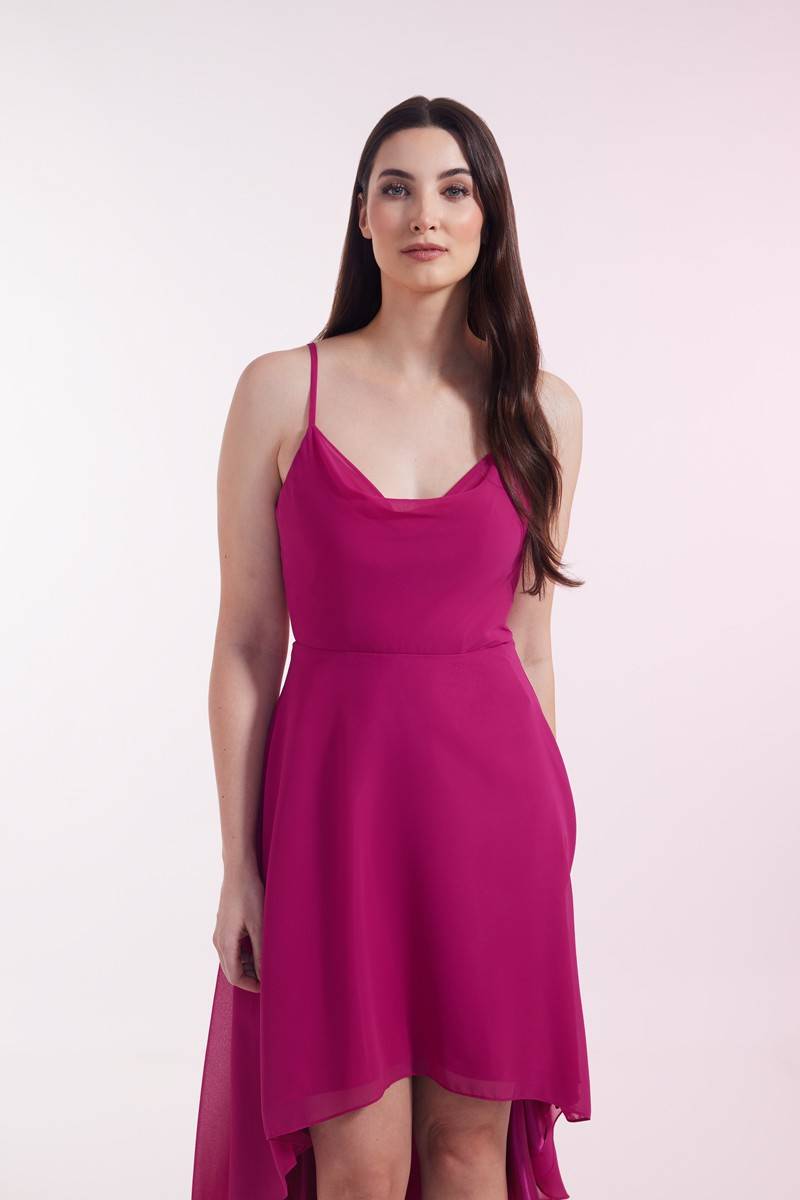 Laona SWEET BOW DRESS Vokuhila-Kleid mit Schleife aus Chiffon zollfrei
