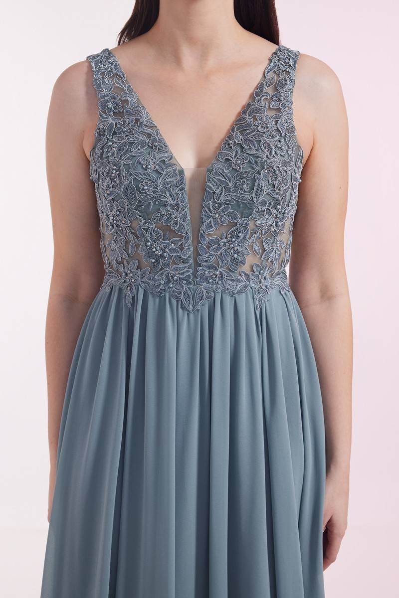 Laona BLOSSOM DRESS Besticktes Maxikleid aus Chiffon Outlet