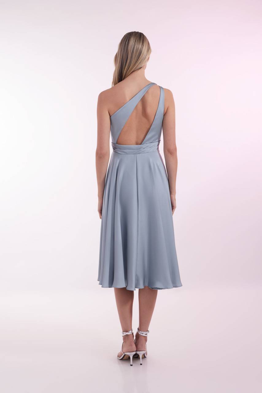 Laona SATIN DREAM DRESS One-Shoulder Midikleidmit Drapierungen Fabrikverkauf