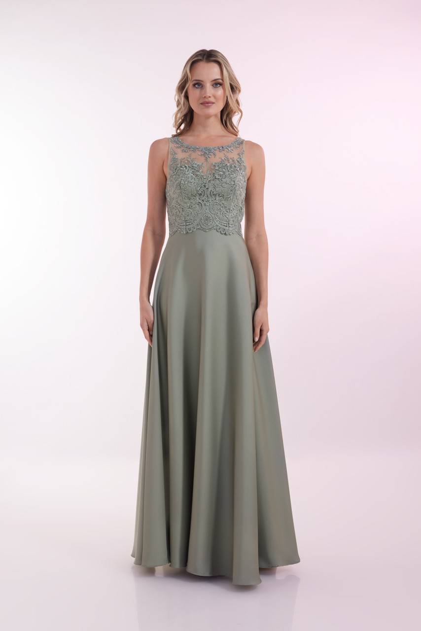 Laona SLEEK PRINCESS DRESS Besticktes Maxikleid aus Satin Preisnachlass