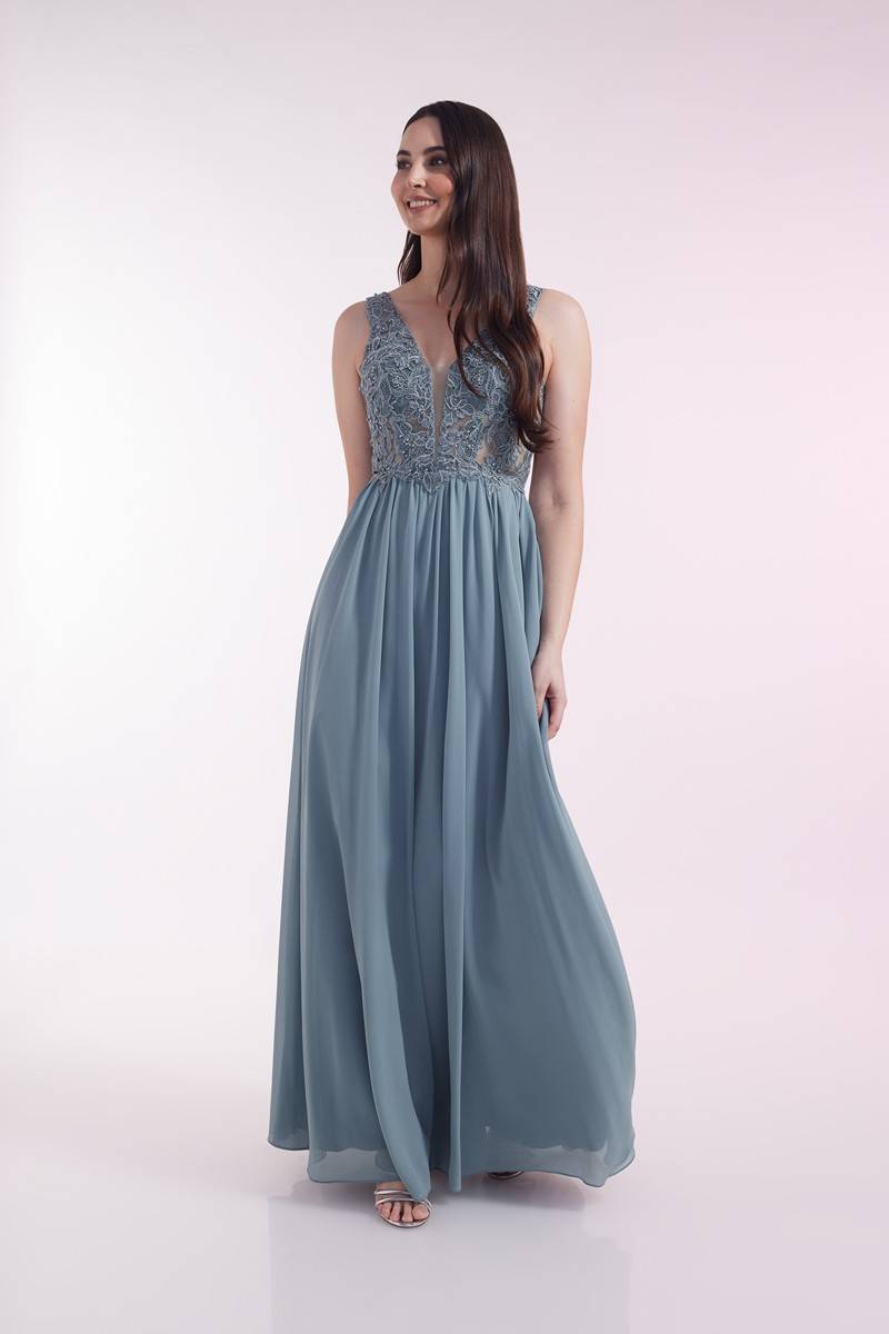 Laona BLOSSOM DRESS Besticktes Maxikleid aus Chiffon Saisonschlussverkauf