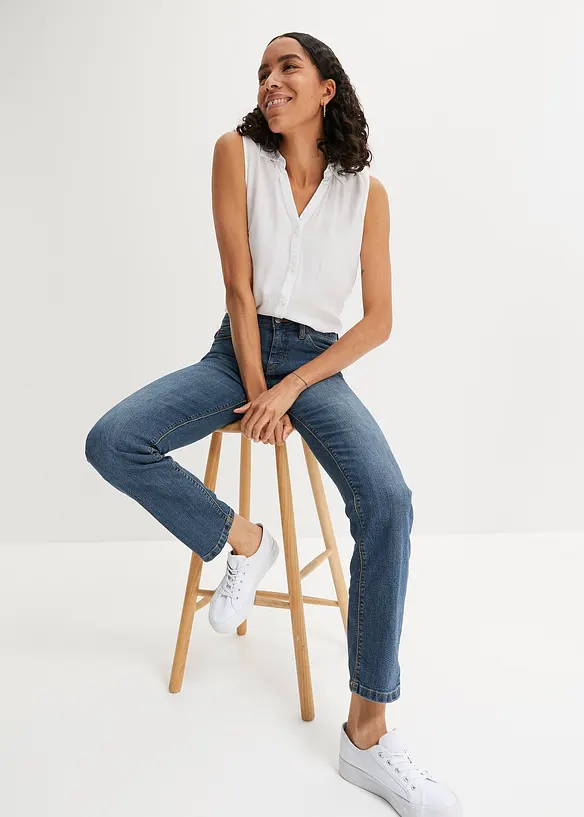 bonprix Straight Jeans Mid Waist, Stretch Vatertagsangebot