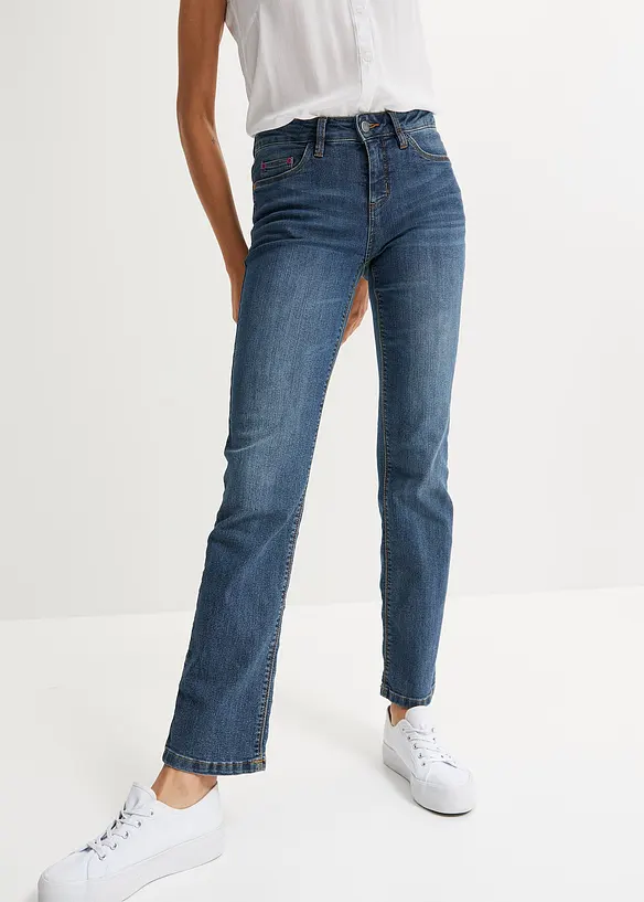 bonprix Straight Jeans Mid Waist, Stretch Valentinstagsangebot