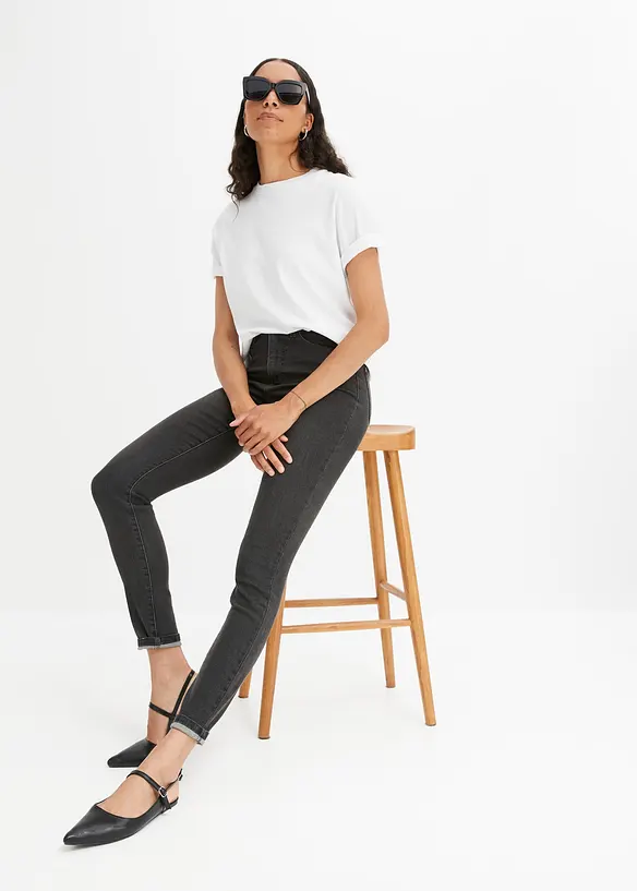 John Baner JEANSWEAR Skinny Jeans High Waist, Stretch Tägliche Deals
