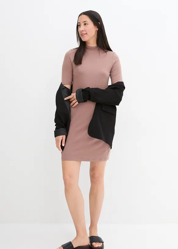 bpc bonprix collection Jersey-Kleid mit Stehkragen, halbarm Fabrikpreis