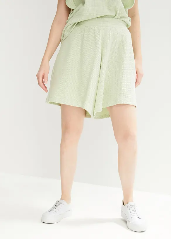 bpc bonprix collection Shorts aus Wafflejersey und High-Waist-Bequembund Cyber Monday