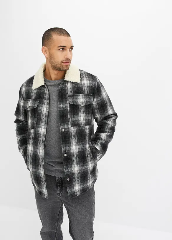 John Baner JEANSWEAR Hemdjacke mit Teddykragen Bis zu 60% Rabatt
