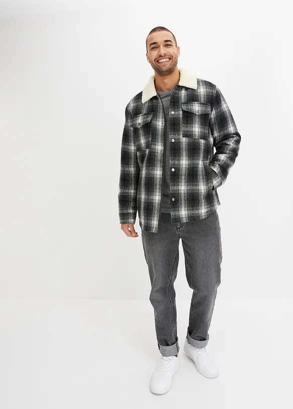 John Baner JEANSWEAR Hemdjacke mit Teddykragen Bis zu 60% Rabatt