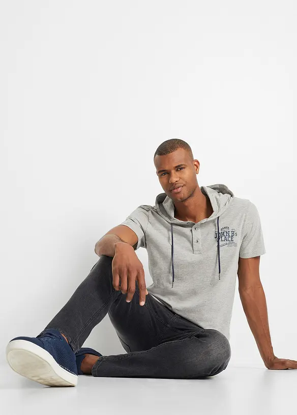 John Baner JEANSWEAR T-Shirt mit Kapuze Blitzverkäufe