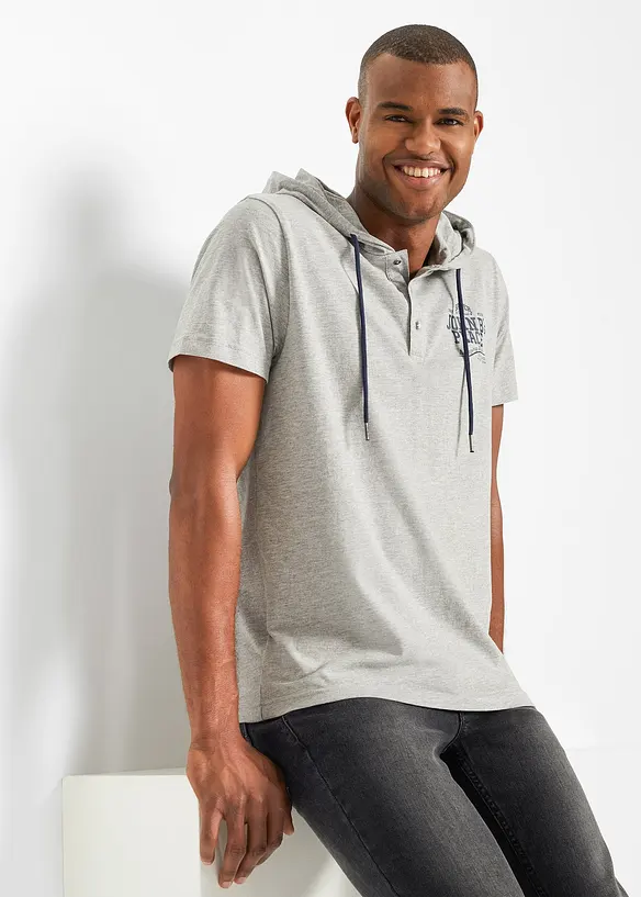 John Baner JEANSWEAR T-Shirt mit Kapuze Kostenloser Versand