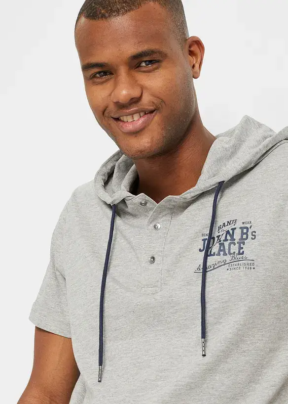 John Baner JEANSWEAR T-Shirt mit Kapuze Kostenloser Versand