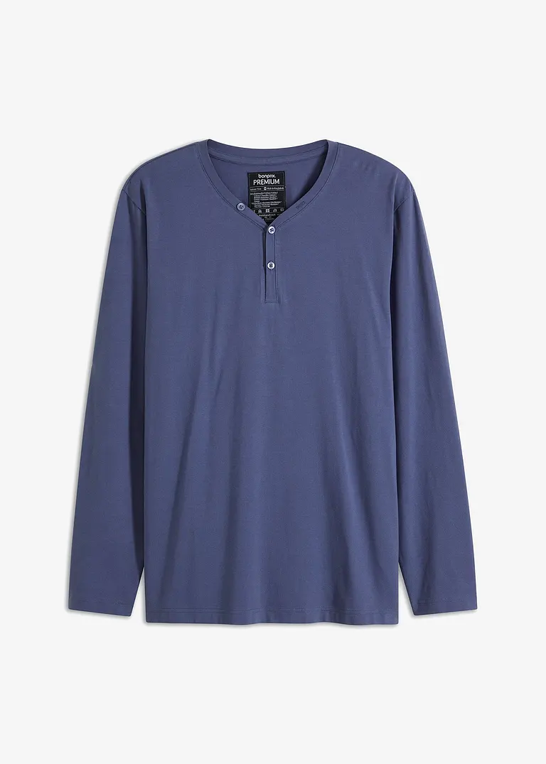 bpc bonprix collection Essential Henleyshirt, Langarm mit Bio-Baumwolle Begrenztes Angebot