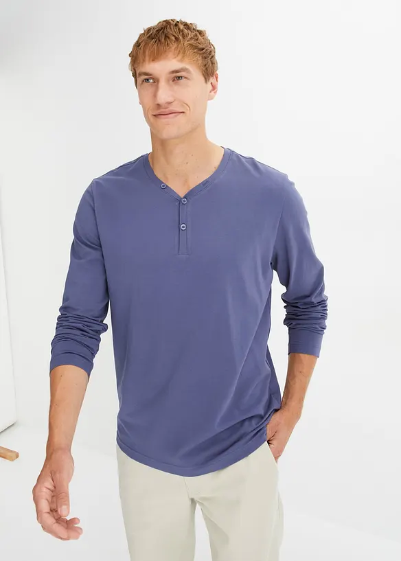 bpc bonprix collection Essential Henleyshirt, Langarm mit Bio-Baumwolle Begrenztes Angebot