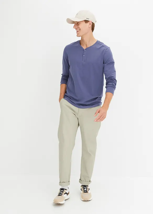 bpc bonprix collection Essential Henleyshirt, Langarm mit Bio-Baumwolle Online Shopping