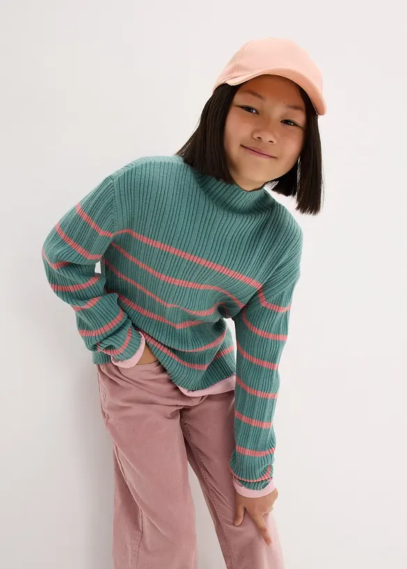 bpc bonprix collection Mädchen Rippen-Strickpullover Black Friday Preise