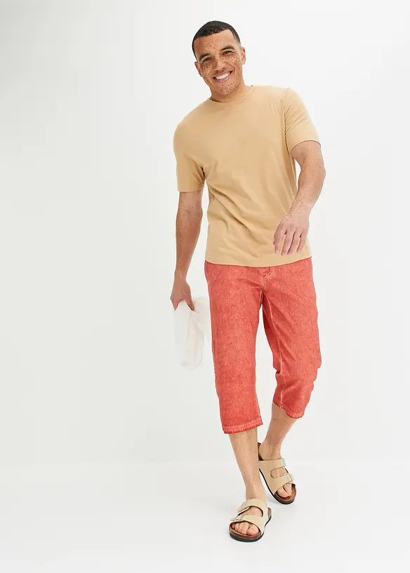 John Baner JEANSWEAR 3/4 Schlupfhose mit Leinen, Regular Fit Fabrikverkauf