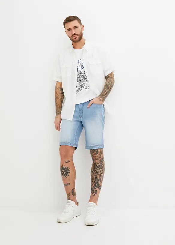 John Baner JEANSWEAR Stretch-Jeans-Bermuda, Regular Fit Fabrik Onlineshop