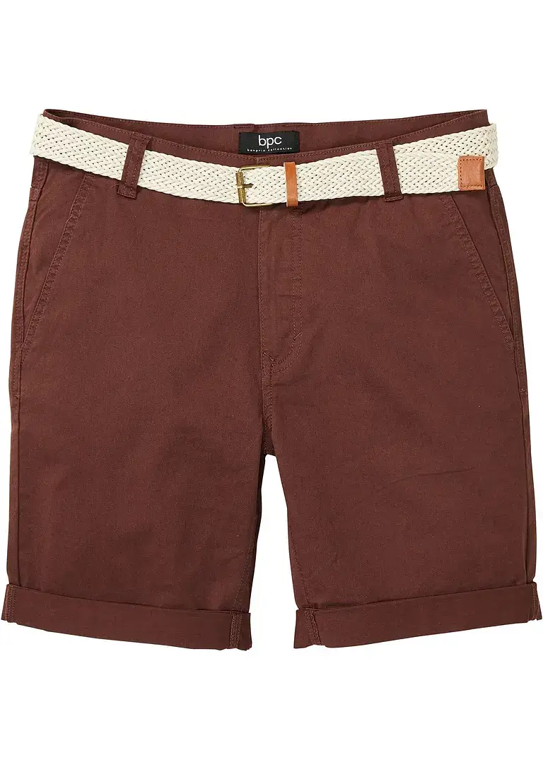 bpc bonprix collection Stretch-Chino-Bermuda mit Gürtel, Regular Fit Begrenztes Angebot