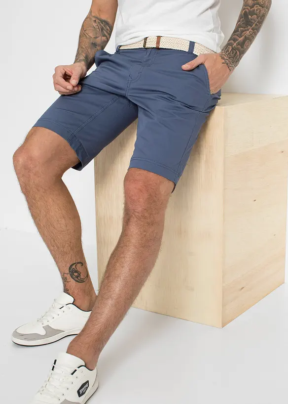 bpc bonprix collection Stretch-Chino-Bermuda mit Gürtel, Regular Fit Exklusivangebot