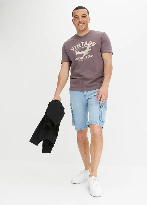 John Baner JEANSWEAR Long Jeans-Shorts mit Cargotaschen, Regular Fit Osterangebot
