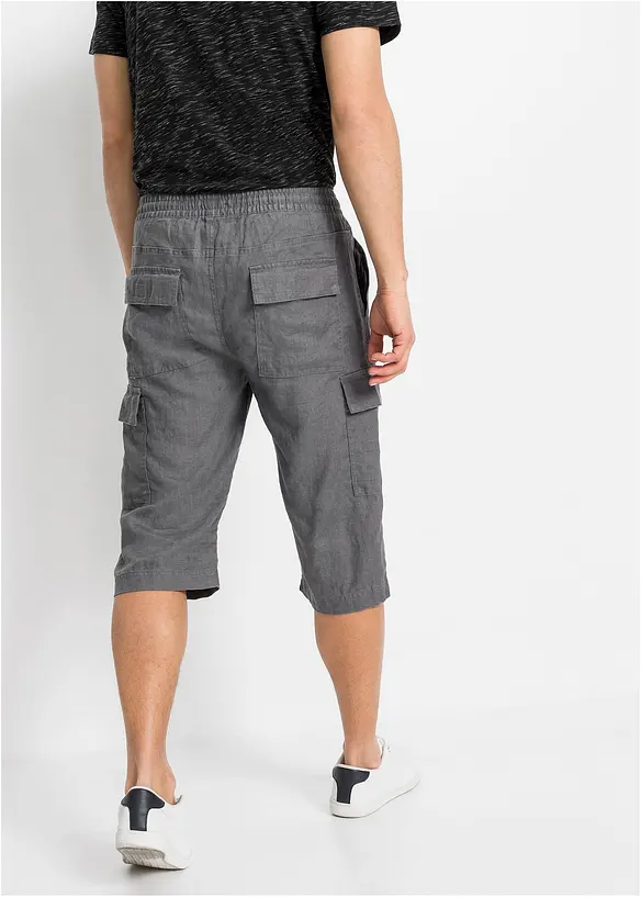 bonprix Schlupf-Cargo-Bermuda mit Leinen, Regular Fit Exklusive Angebote