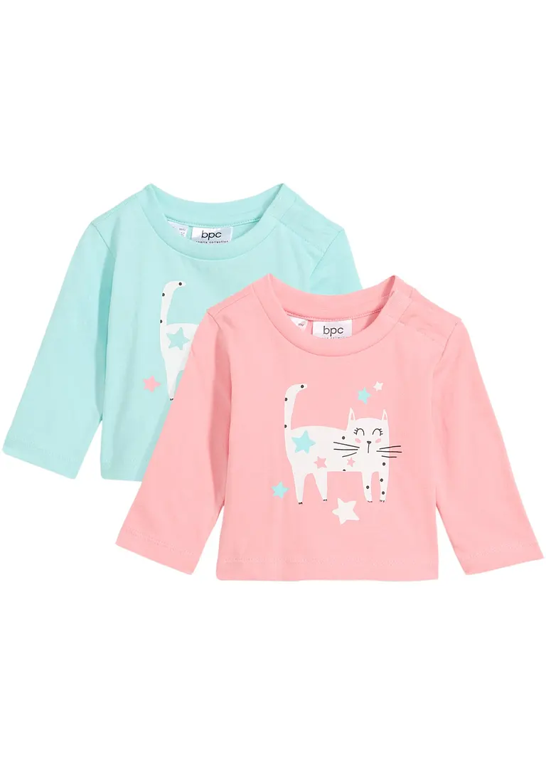bpc bonprix collection Baby Langarmshirt aus Bio-Baumwolle (2er Pack) Limitierter Zeitrabatt