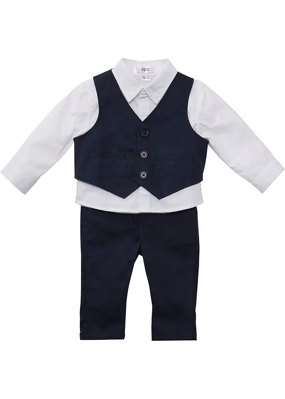 bonprix Baby Hemd + Weste + Hose (3-tlg. Set) Fabrik Onlineshop