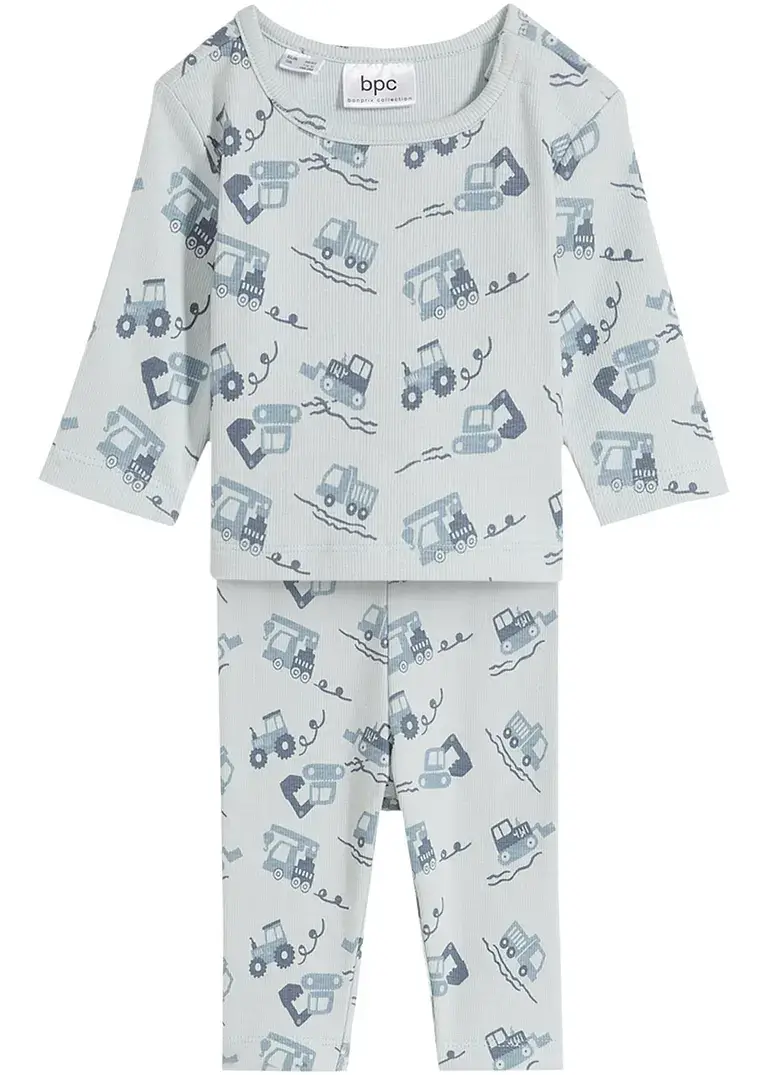 bpc bonprix collection Geripptes Bio-Baumwoll-Set für Babys (2-tlg.Set) Günstig kaufen