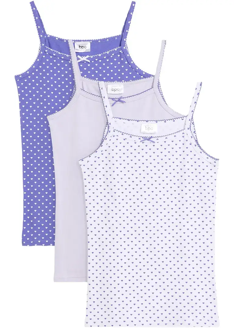 bpc bonprix collection Mädchen Unterhemd (3er Pack) Räumungsverkauf