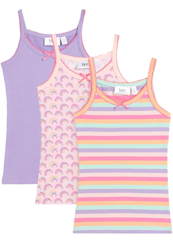 bpc bonprix collection Mädchen Unterhemd (3er Pack) Neueste Stile