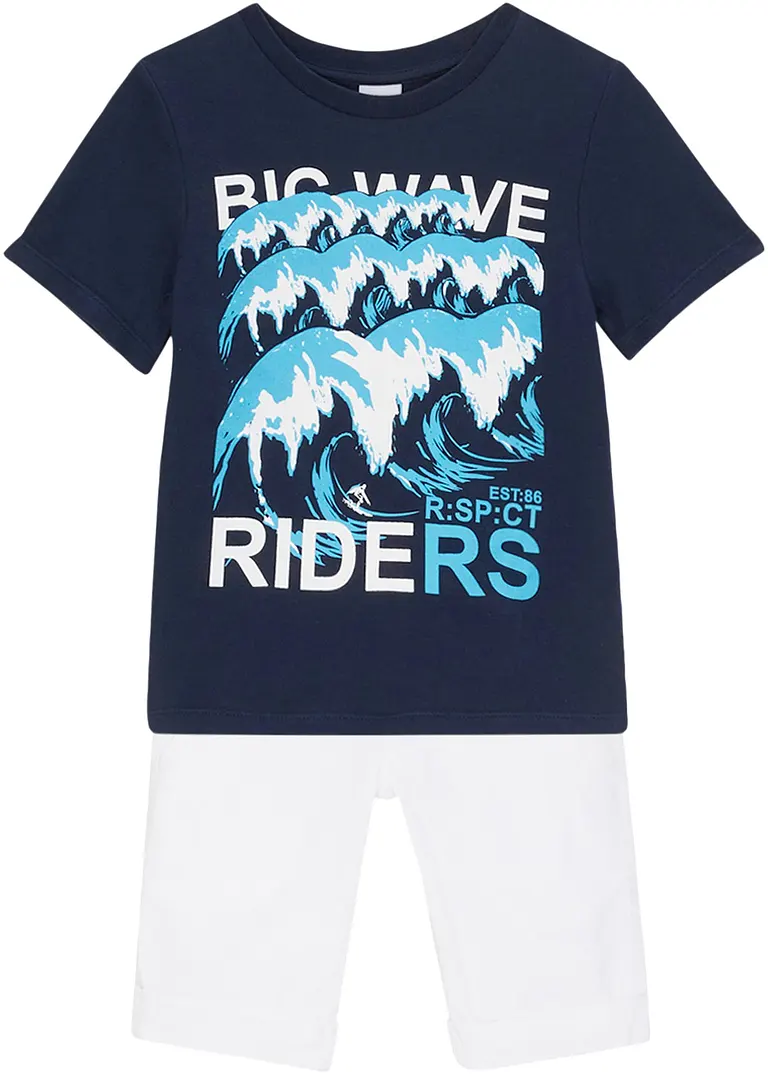 John Baner JEANSWEAR Jungen Stretch Shorts mit T-Shirt (2-tlg.Set) Super Rabatt