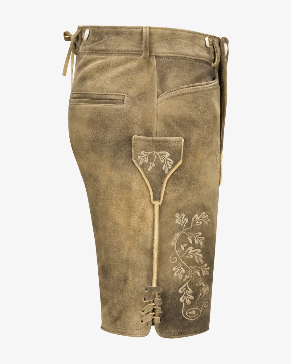 LODENFREY Wiesnlederhose kurz aus Ziegenleder Valentinstagsangebot