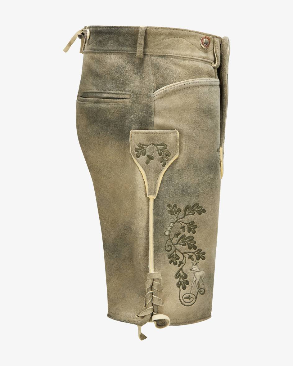 LODENFREY Wiesnlederhose kurz aus Ziegenleder Jubiläumsangebot