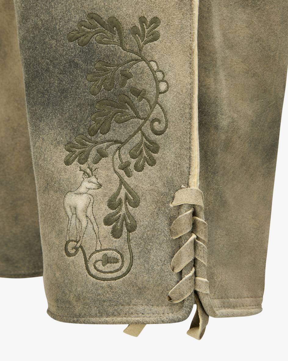 LODENFREY Wiesnlederhose kurz aus Ziegenleder Jubiläumsangebot