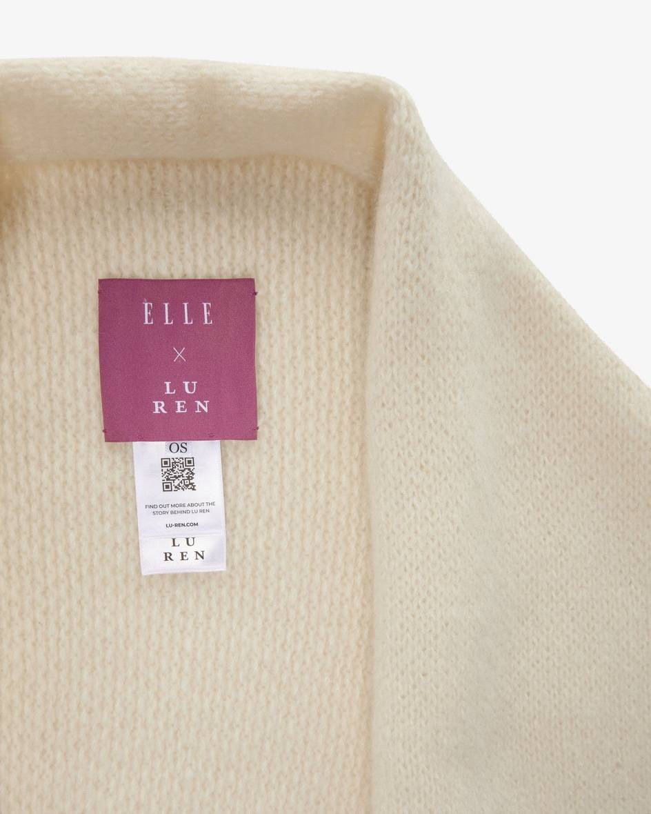 Lu Ren x ELLE Cashmere-Seiden-Cape Zeitlich begrenztes Angebot