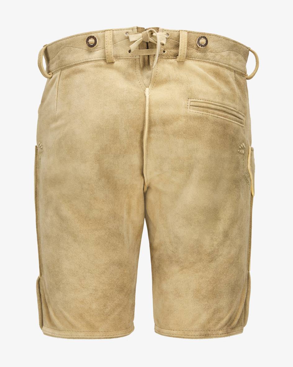 LODENFREY Wiesnlederhose kurz aus Ziegenleder Limitierter Zeitrabatt