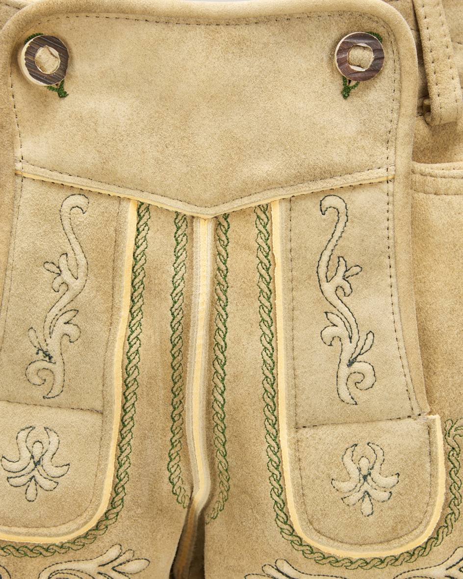 LODENFREY Wiesnlederhose kurz aus Ziegenleder Limitierter Zeitrabatt