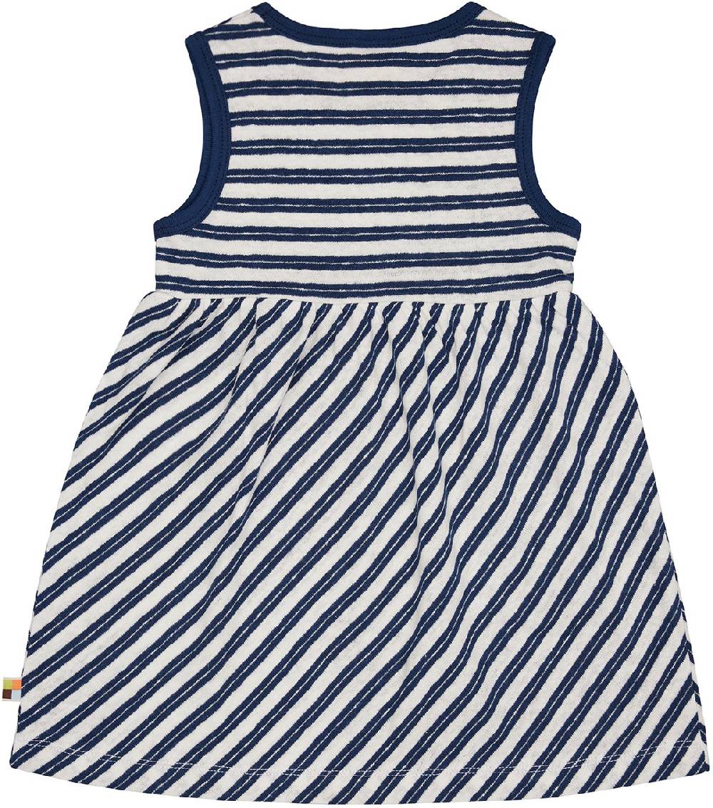 Loud Proud Kleid Streifen mit Leinen Neueste Mode