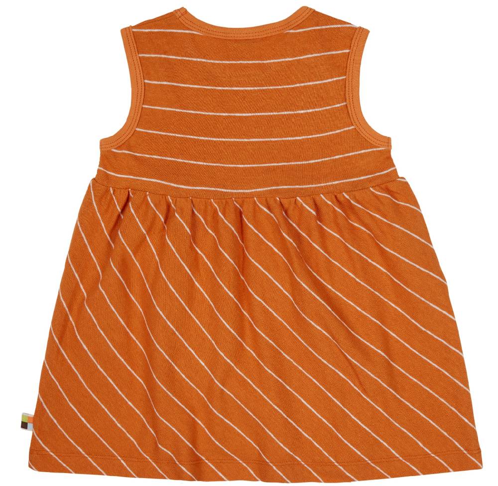 Loud Proud Kleid Streifen mit Leinen Schlussverkauf