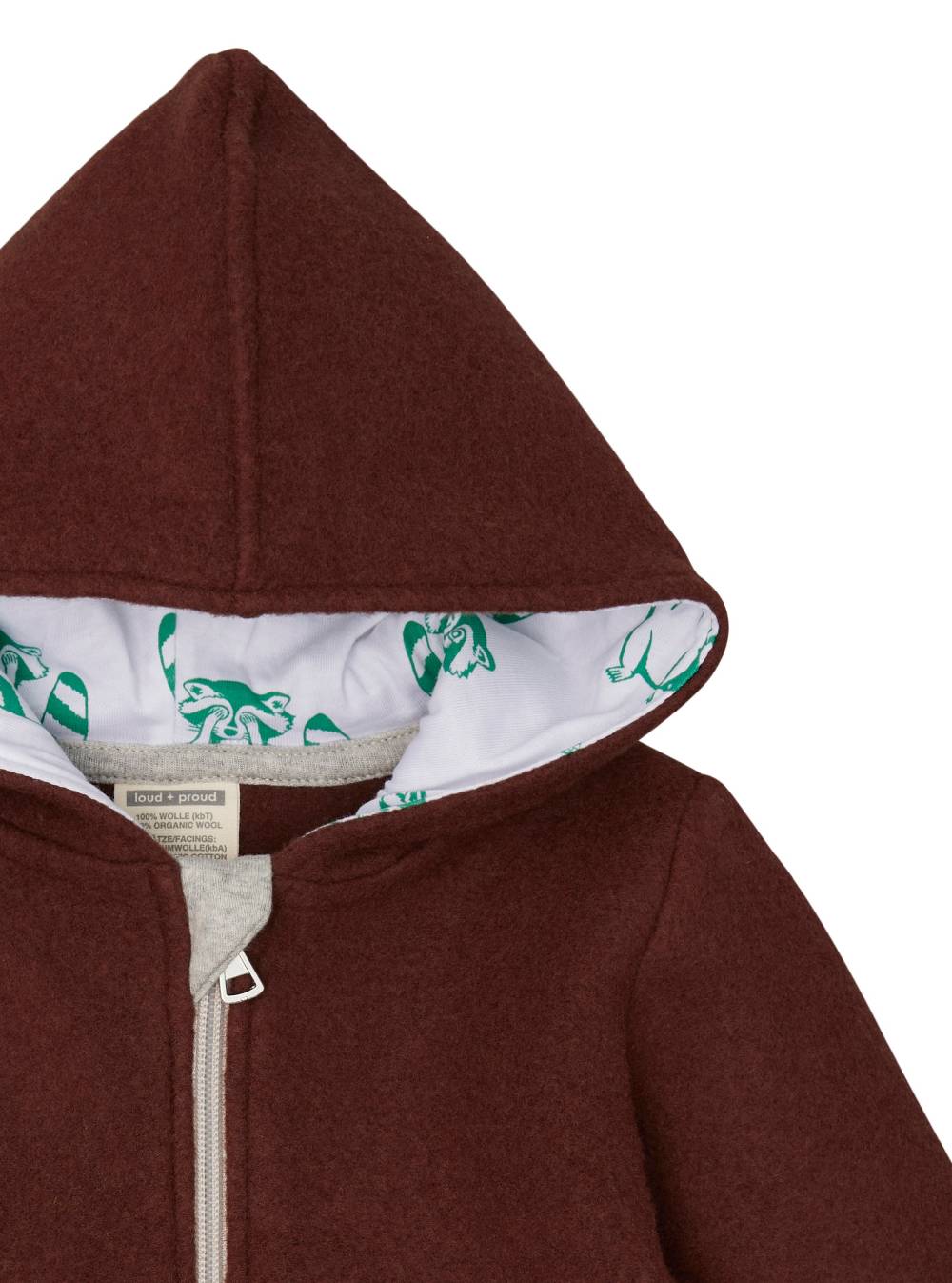 Loud Proud Wollfleece-Jacke mit Kapuze Letzte 3 Tage