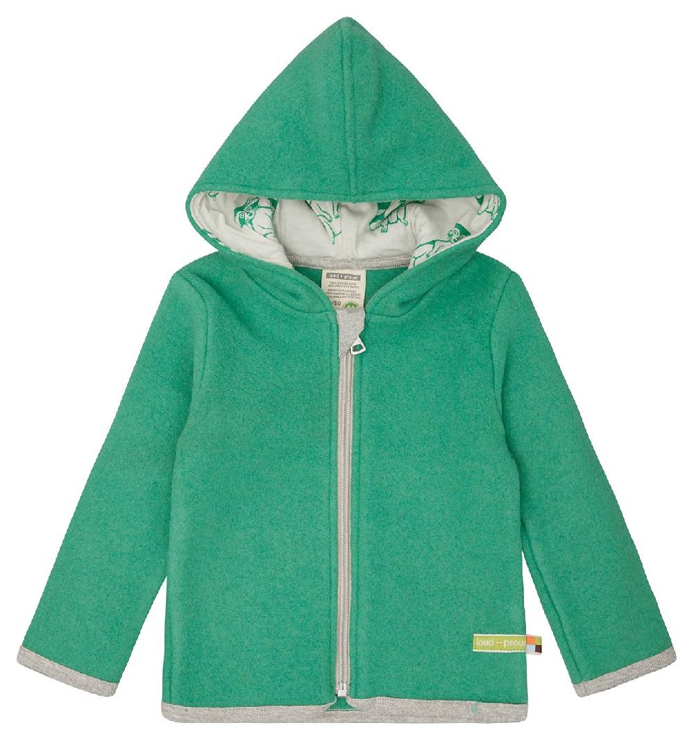 Loud Proud Wollfleece-Jacke mit Kapuze Saisonschlussverkauf