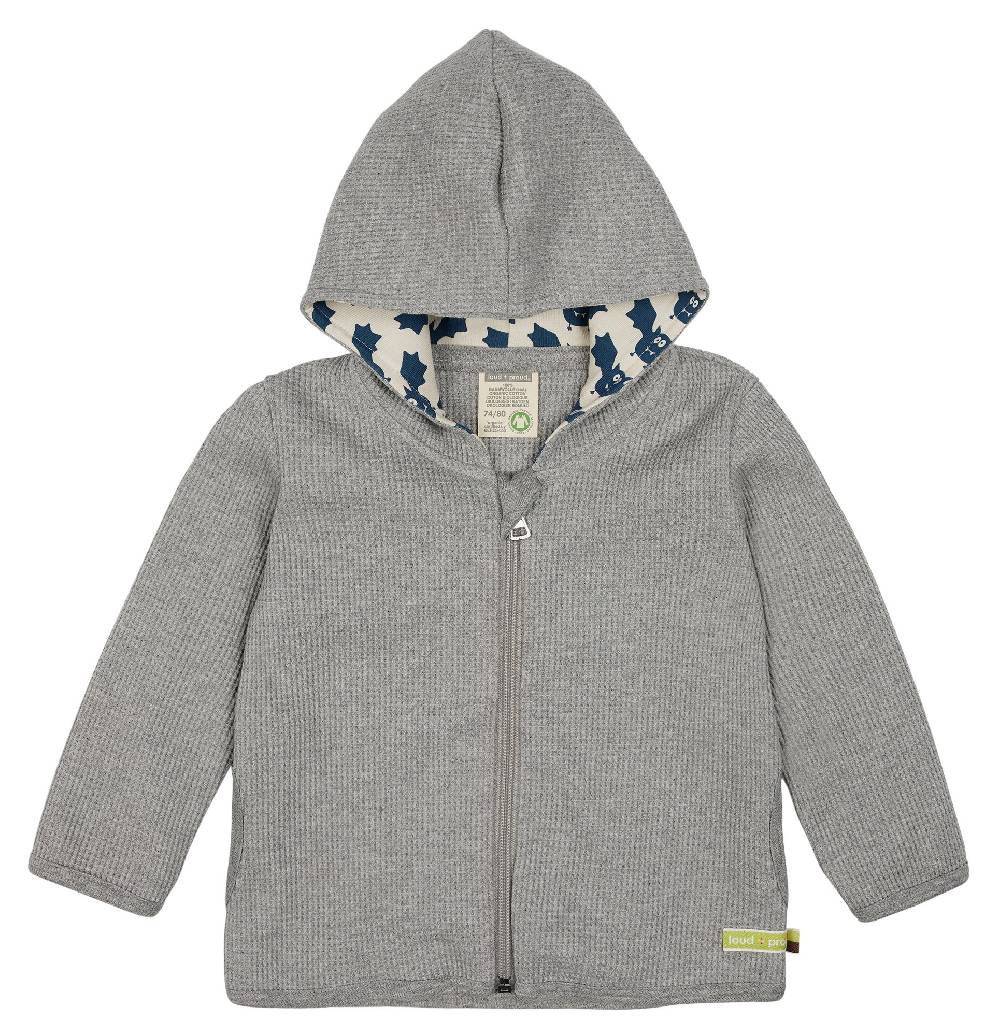 Loud Proud Kapuzenjacke in Waffelstruktur