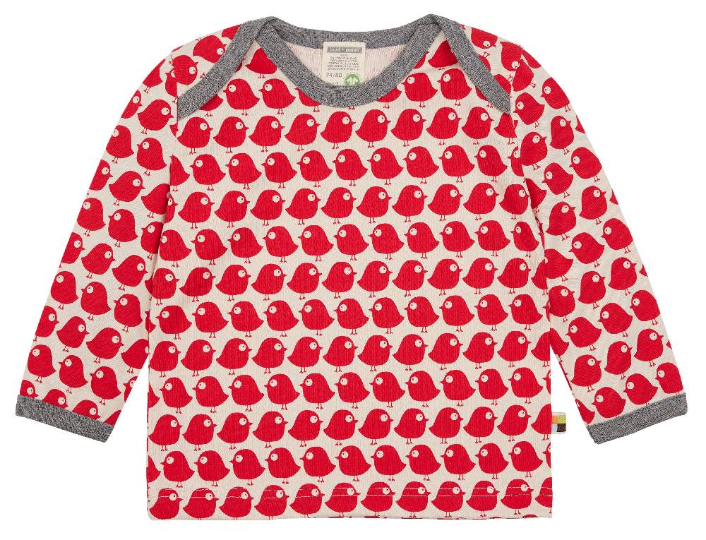 Loud Proud Shirt Langarm mit Druck Vögel