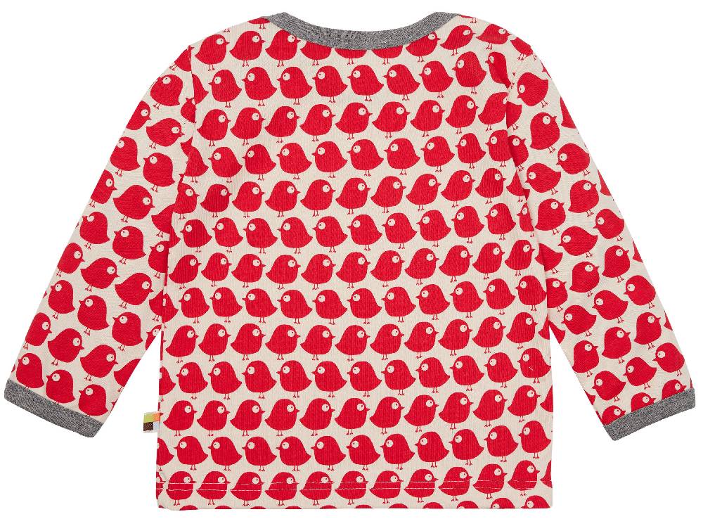 Loud Proud Shirt Langarm mit Druck Vögel Fabrikverkauf