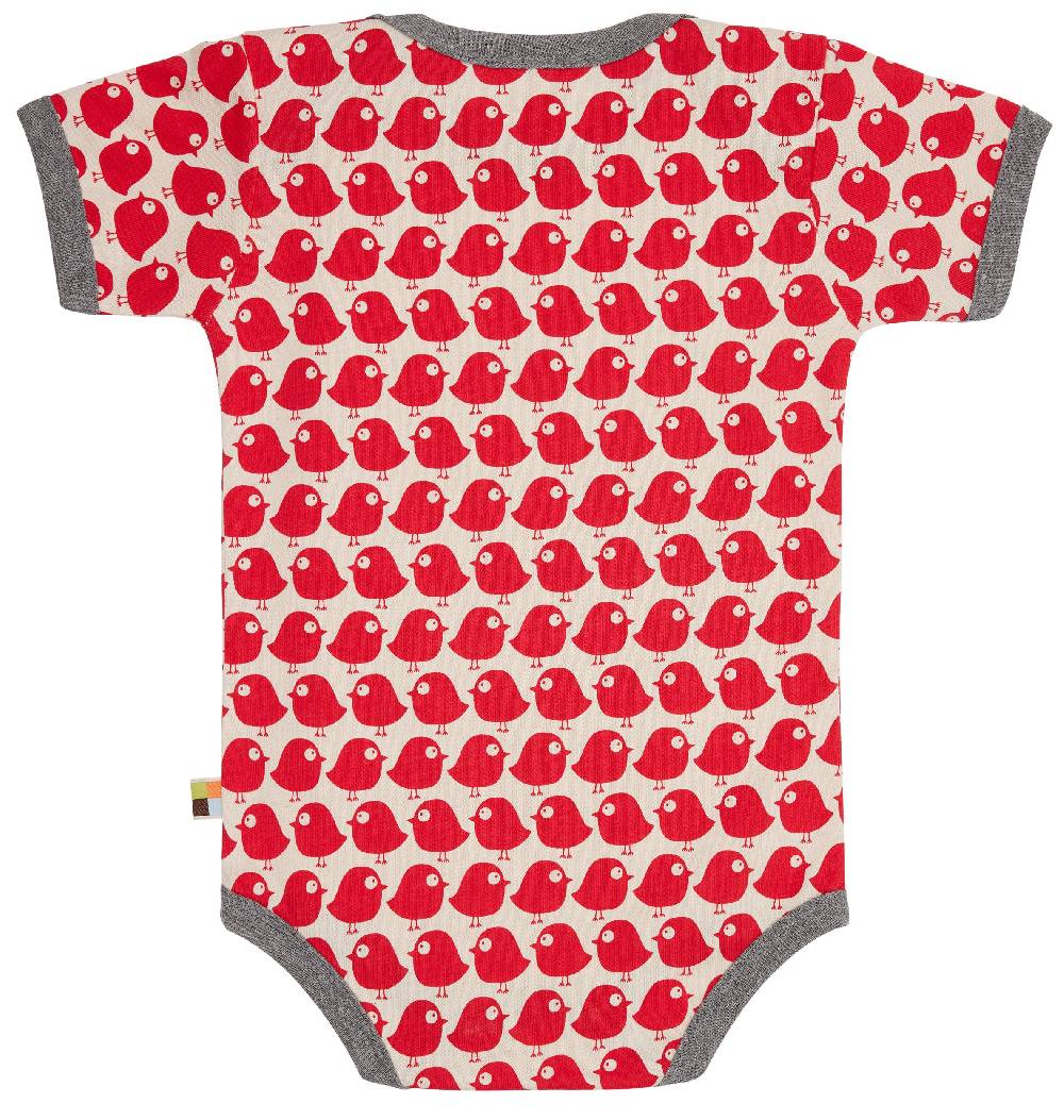 Loud Proud Body Kurzarm mit Druck Vögel Kostenloser Versand