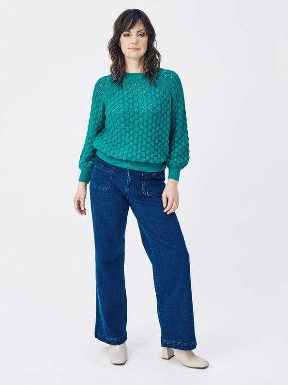 Mademoiselle YéYé Jeans Hose mit aufgesetzten Taschen aus Bio-Baumwolle Online Outlet